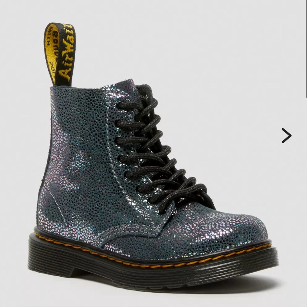 EUC. Dr. Martens Iridescent Lace-Up Boots